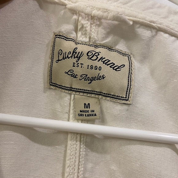 Lucky Brand Linen blend Moto Zip up Jacket - Picture 6 of 8
